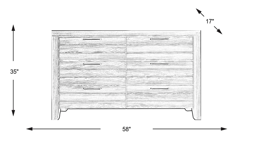 Dimension Image. Please refer to the Dimension Tab on this page for dimension details.