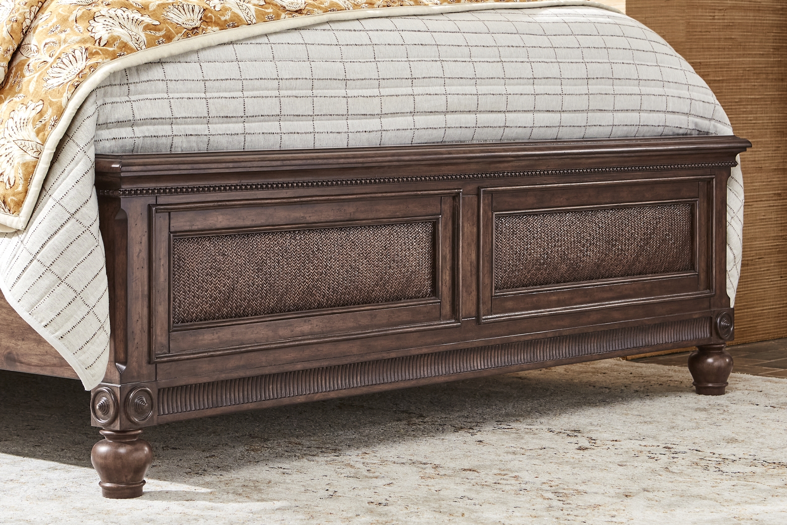 West Indies Brown 7 Pc King Panel Bedroom - Thumbnail - Image 4