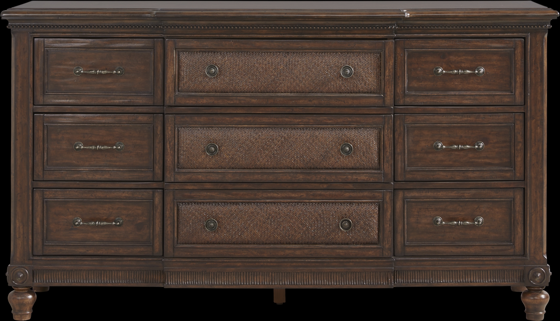 West Indies Brown 7 Pc King Panel Bedroom - Thumbnail - Image 5