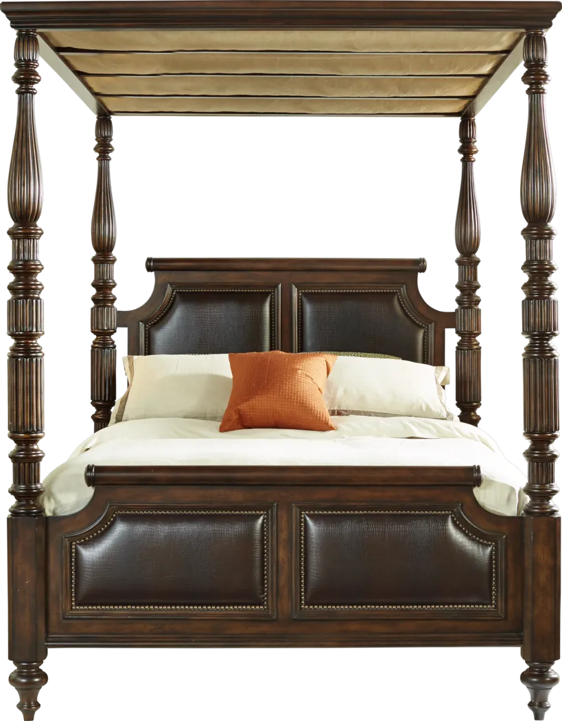 West Indies Cove 6 Pc Canopy King Bed - Thumbnail - Image 1