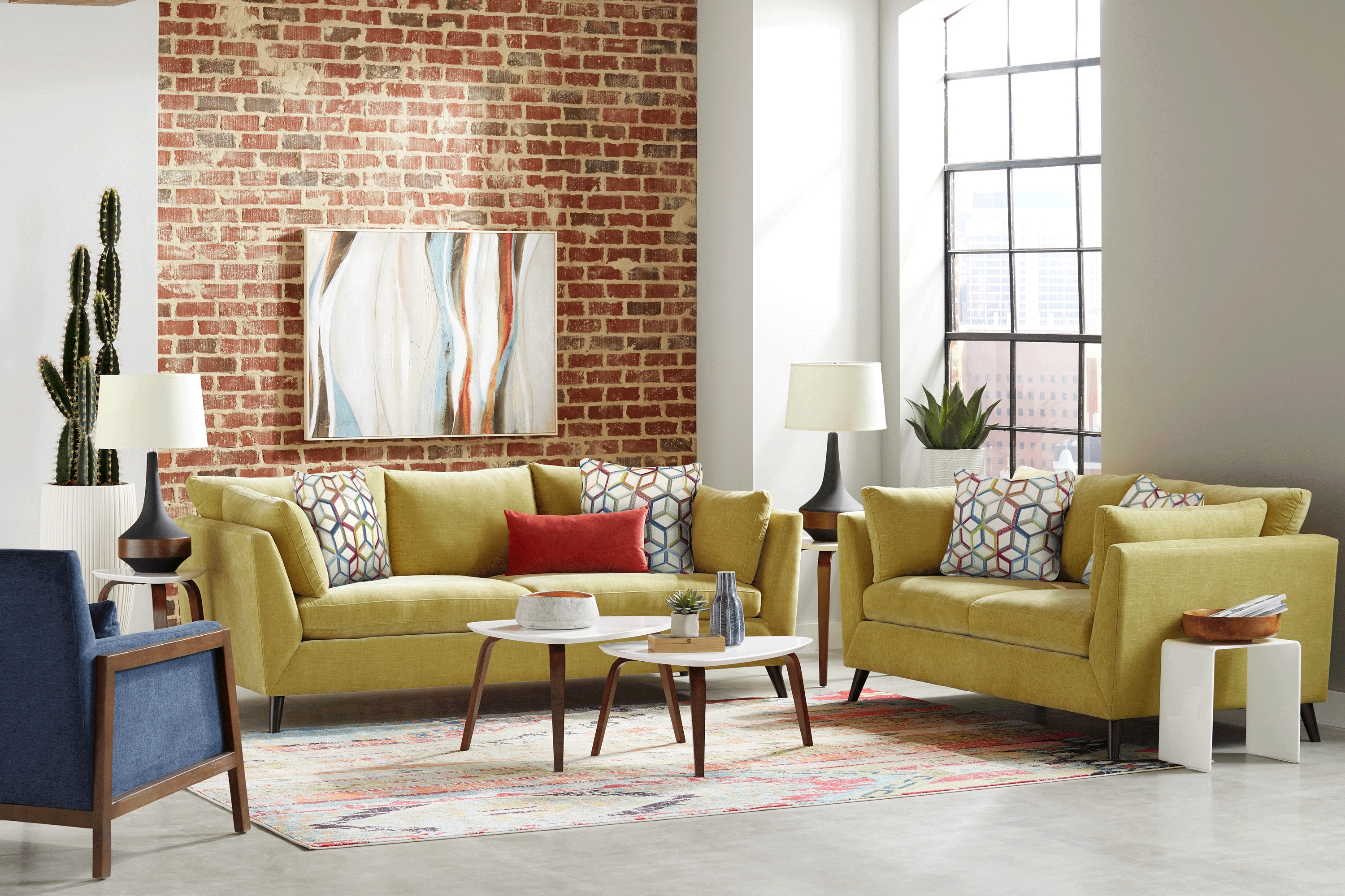 West Loft Citron Loveseat - Thumbnail - Image 2