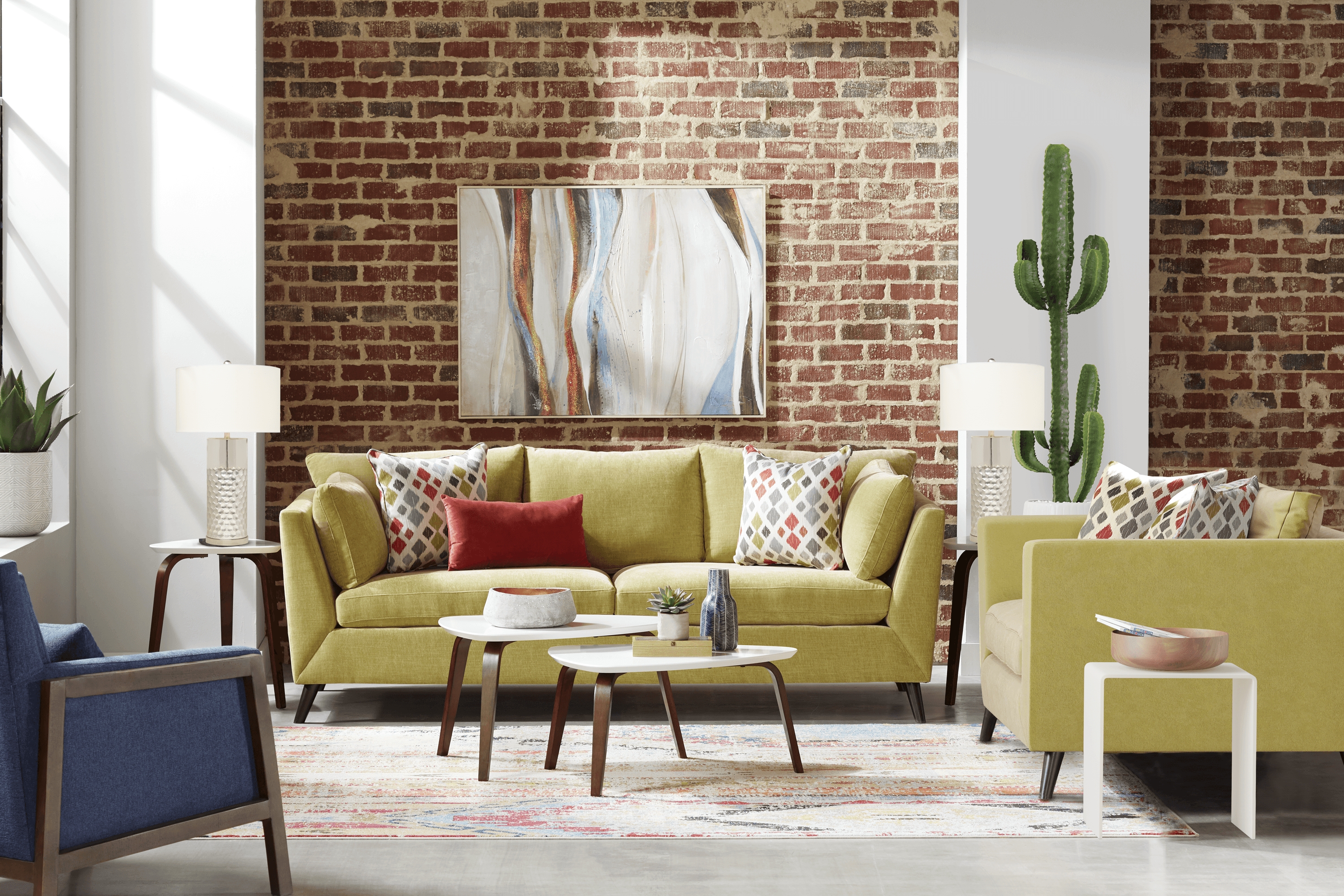 West Loft Citron 8 Pc Living Room - Thumbnail - Image 1