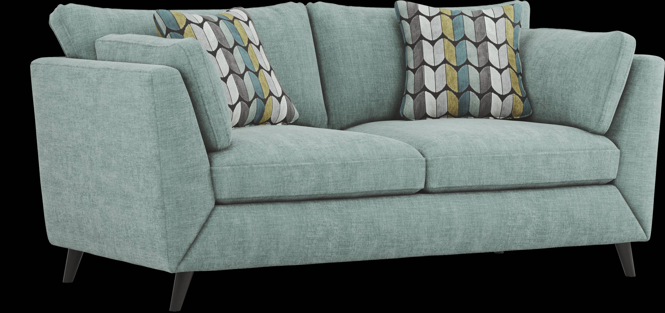 West Loft Teal Loveseat - Thumbnail - Image 3