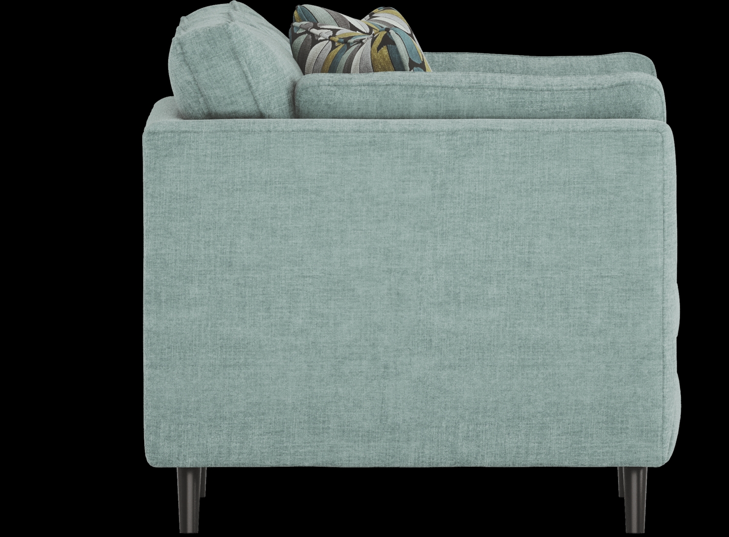 West Loft Teal Loveseat - Thumbnail - Image 4