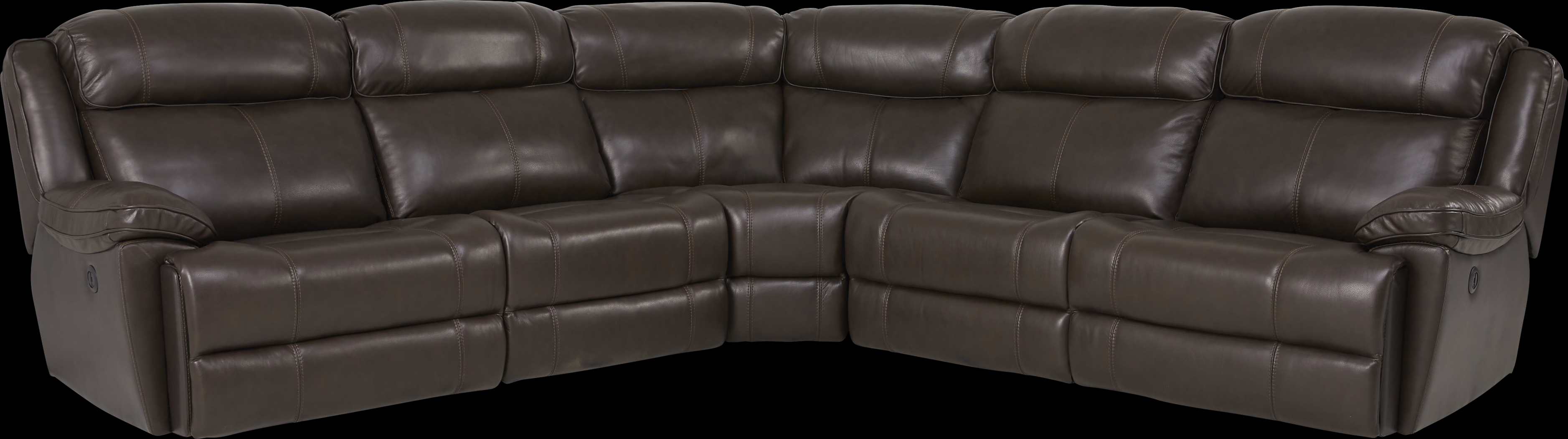 West Valley Brown 8 Pc Leather Power Reclining Sectional Living Room - Thumbnail - Image 3