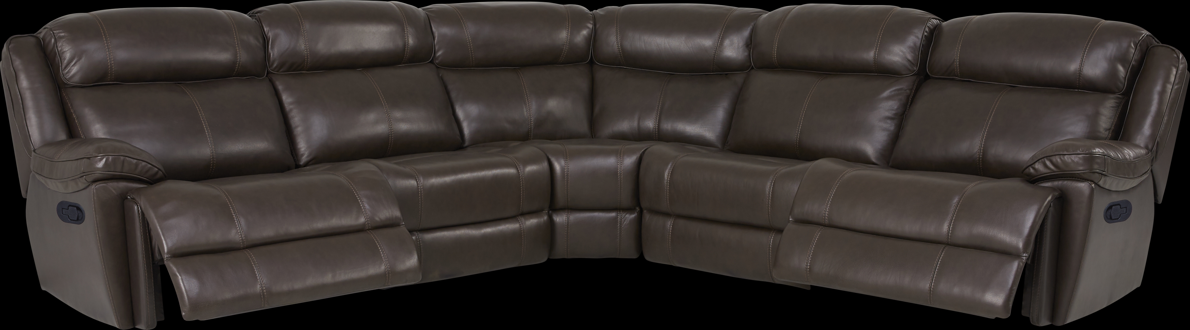 West Valley Brown 8 Pc Leather Reclining Sectional Living Room - Thumbnail - Image 4