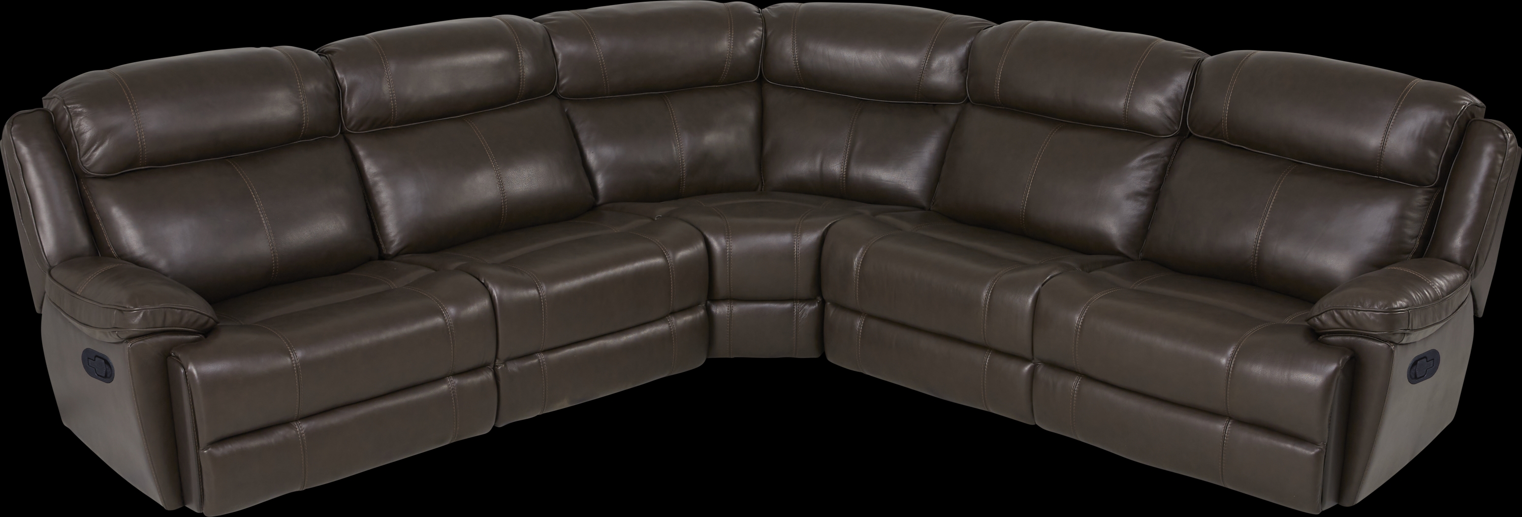 West Valley Brown 8 Pc Leather Reclining Sectional Living Room - Thumbnail - Image 2
