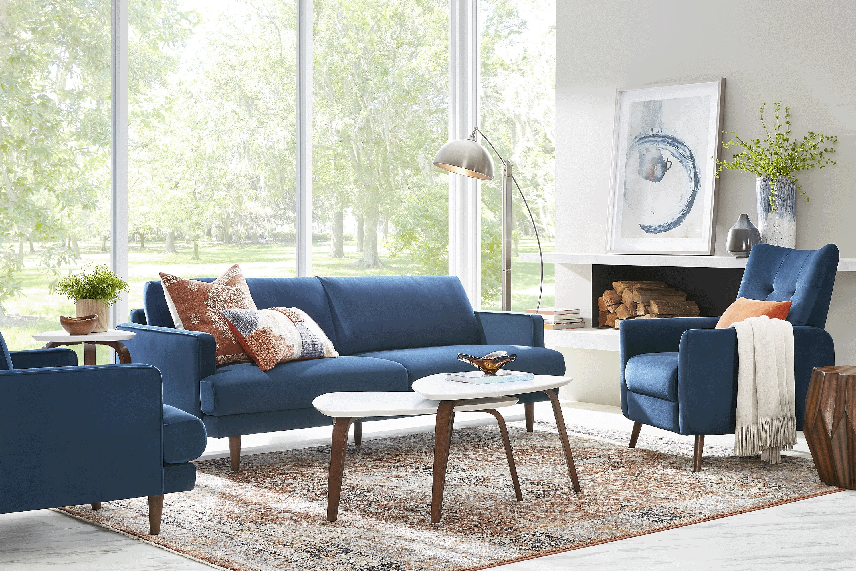 Westcott Way Blue 5 Pc Living Room - Thumbnail - Image 1