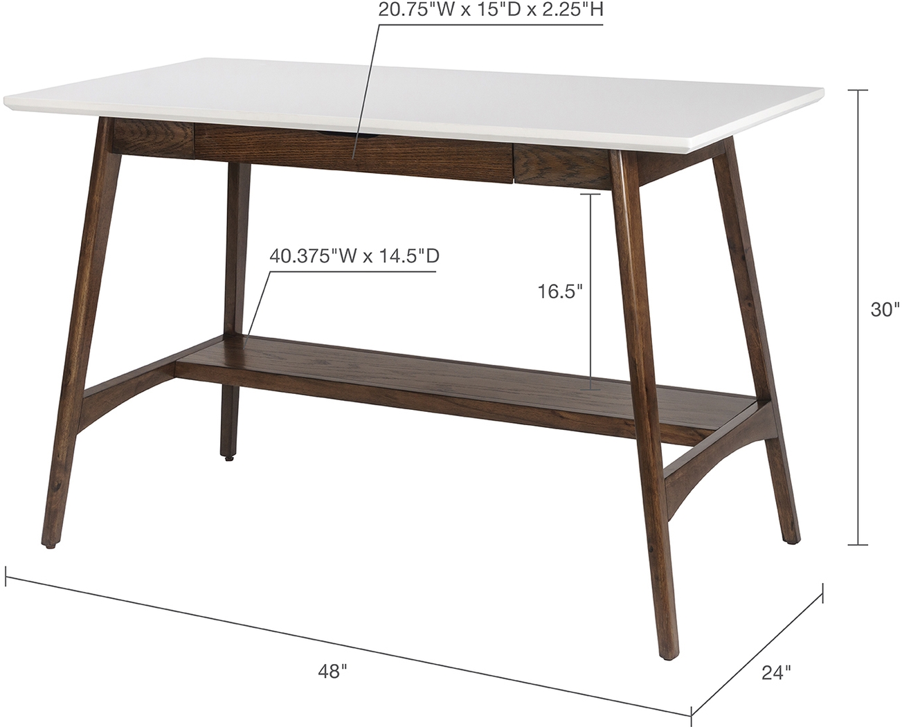 Westella White Desk - Thumbnail - Image 4