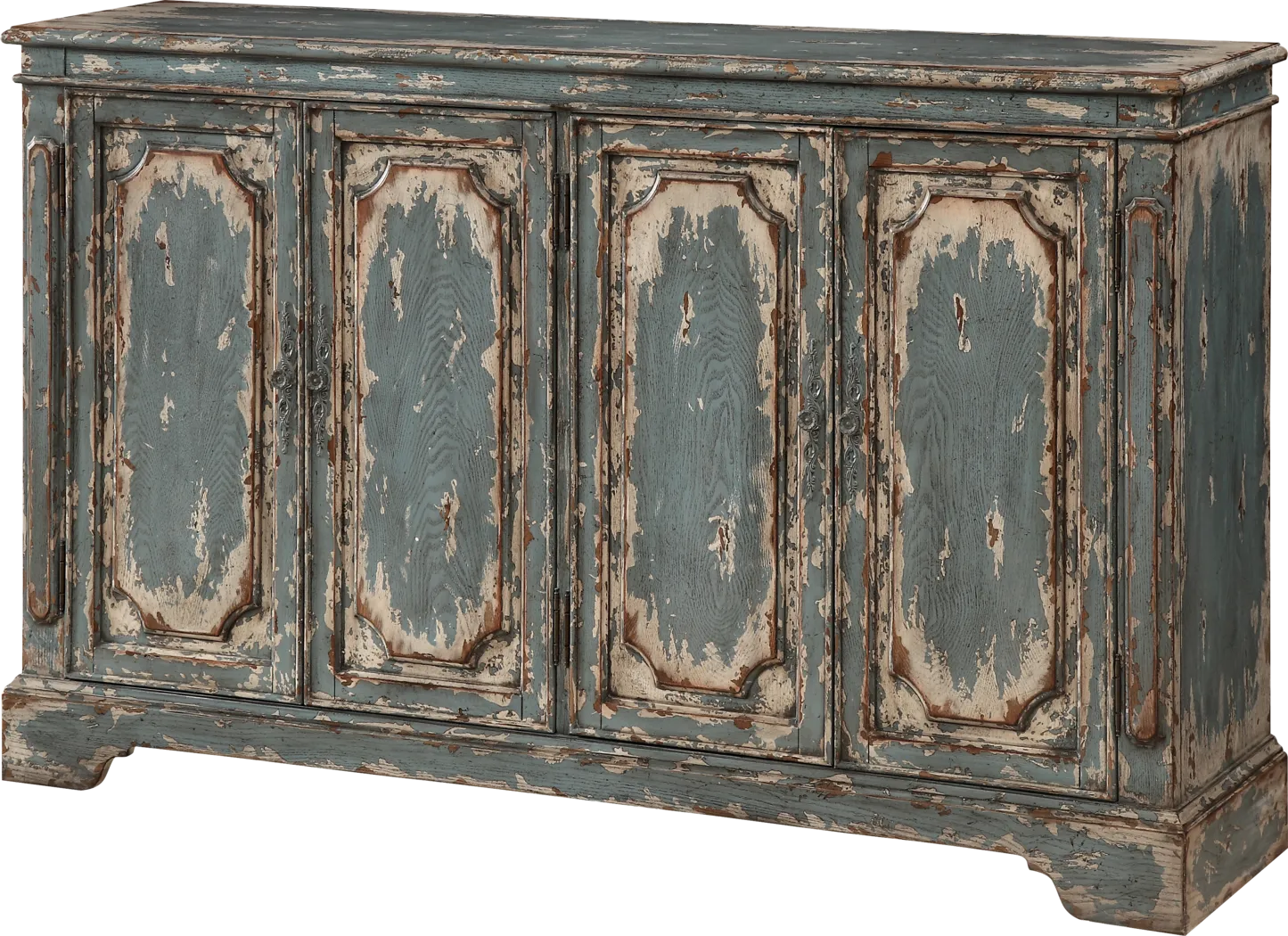 Wester Road Blue 4 Door Credenza - Thumbnail - Image 2