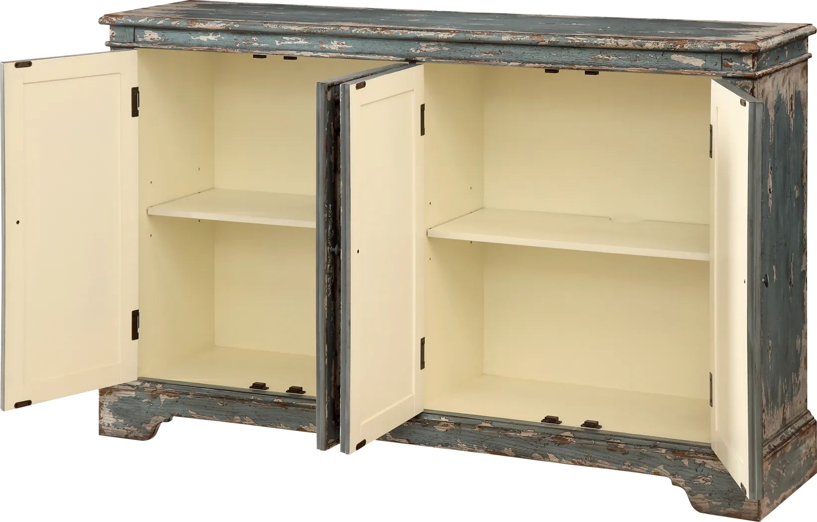 Wester Road Blue 4 Door Credenza - Thumbnail - Image 3