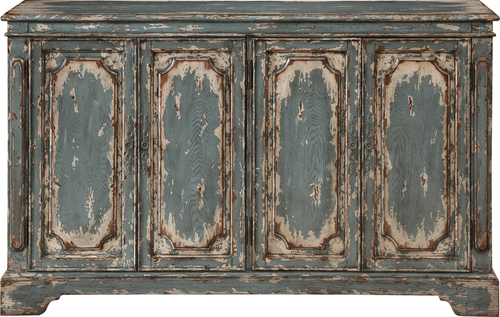 Wester Road Blue 4 Door Credenza - Thumbnail - Image 1