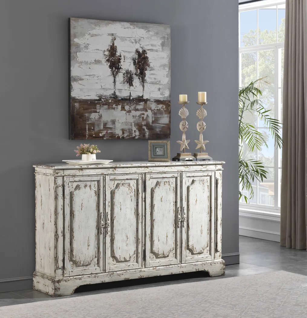 Wester Road Cream 4 Door Credenza - Image 5