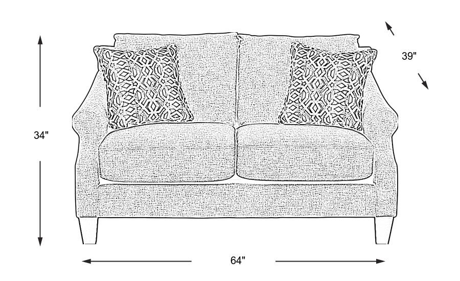 Dimension Image. Please refer to the Dimension Tab on this page for dimension details.