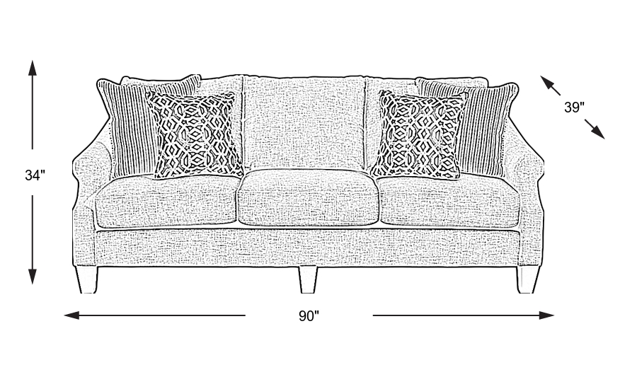 Dimension Image. Please refer to the Dimension Tab on this page for dimension details.