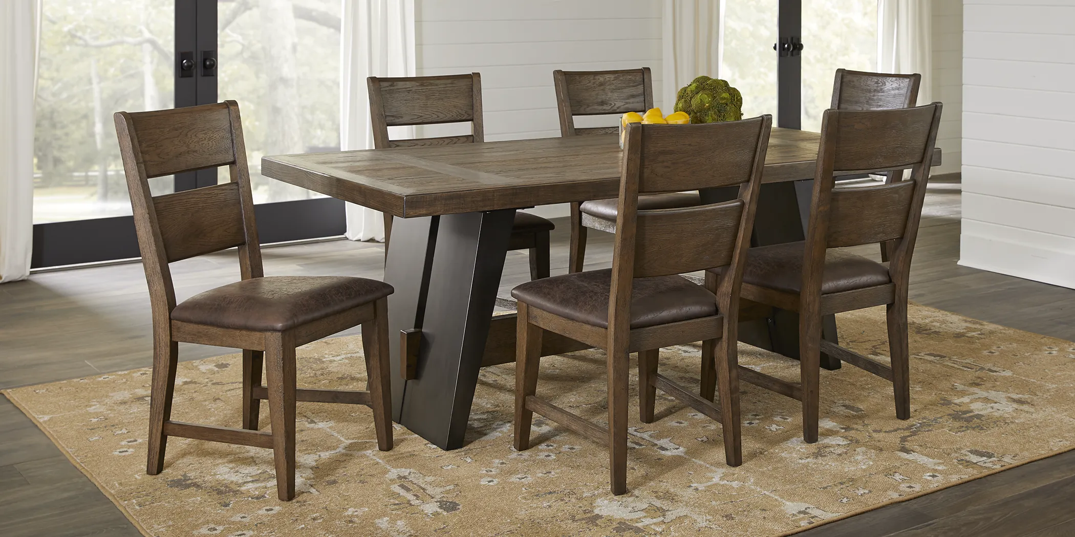Western Springs Brown 5 Pc Dining Room - Thumbnail - Image 1