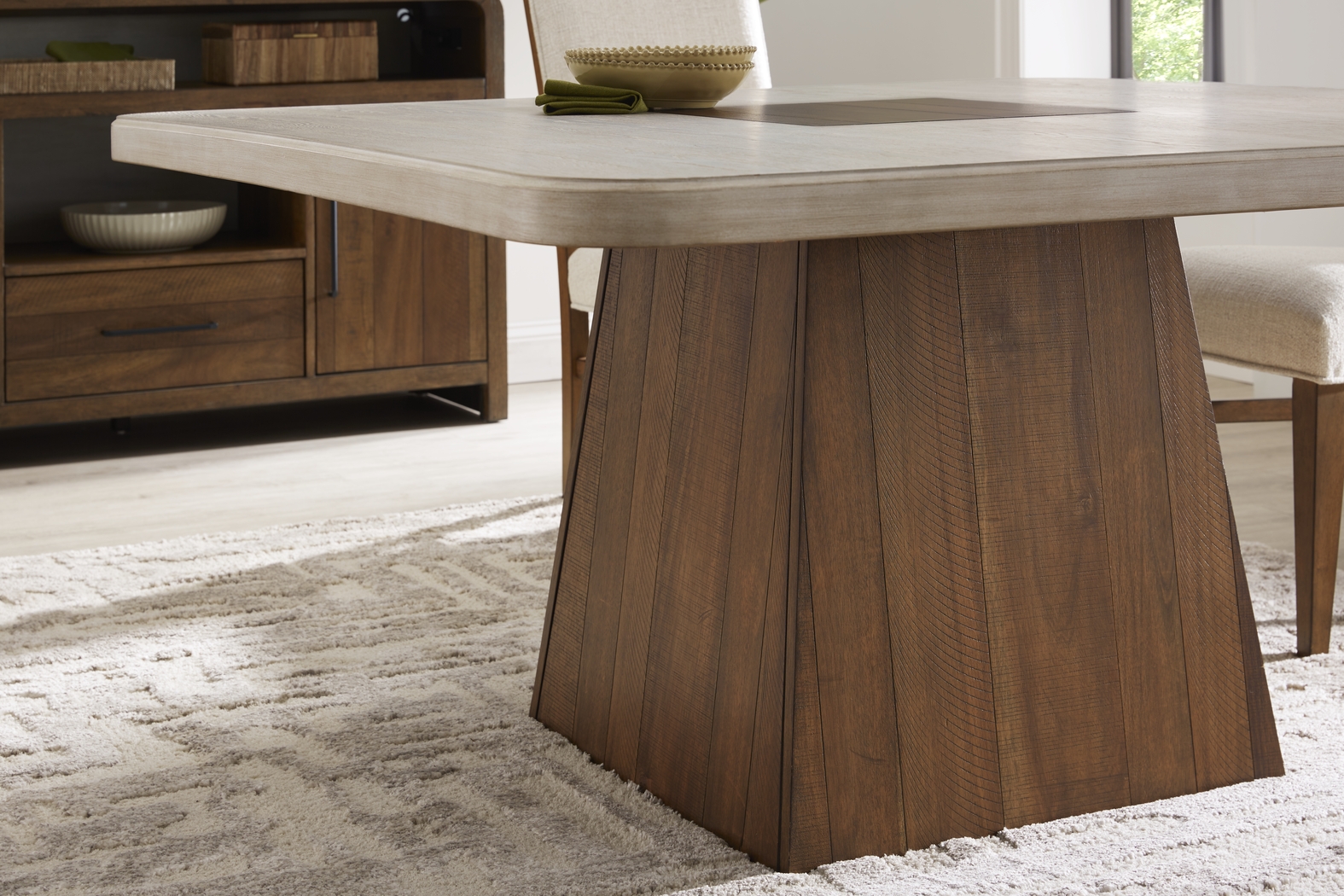 Westham Cream 5 Pc Dining Room with Upholstered Chairs - Thumbnail - Image 3