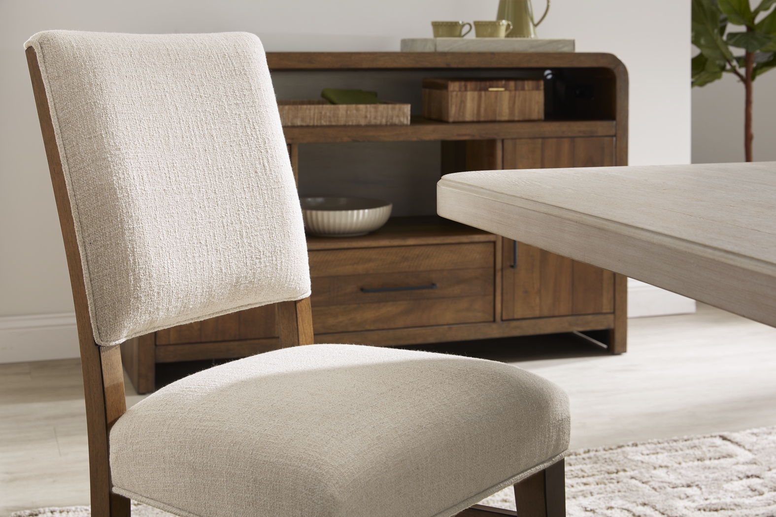 Westham Cream 5 Pc Dining Room with Upholstered Chairs - Thumbnail - Image 8