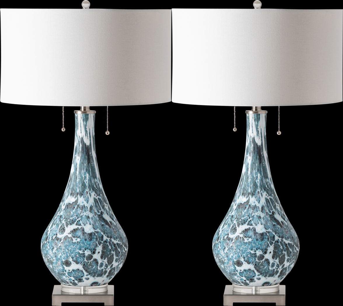 Westhills Trail Blue Table Lamps, Set of 2 - Thumbnail - Image 1