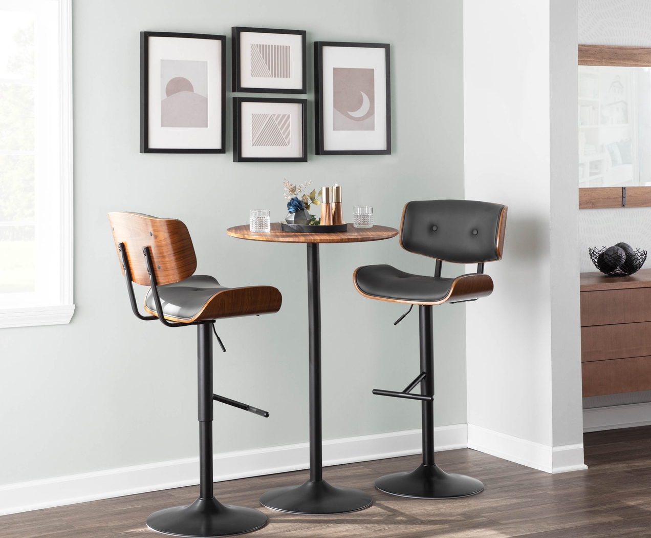 Westhues Gray Adjustable Barstool, Set of 2 - Thumbnail - Image 2