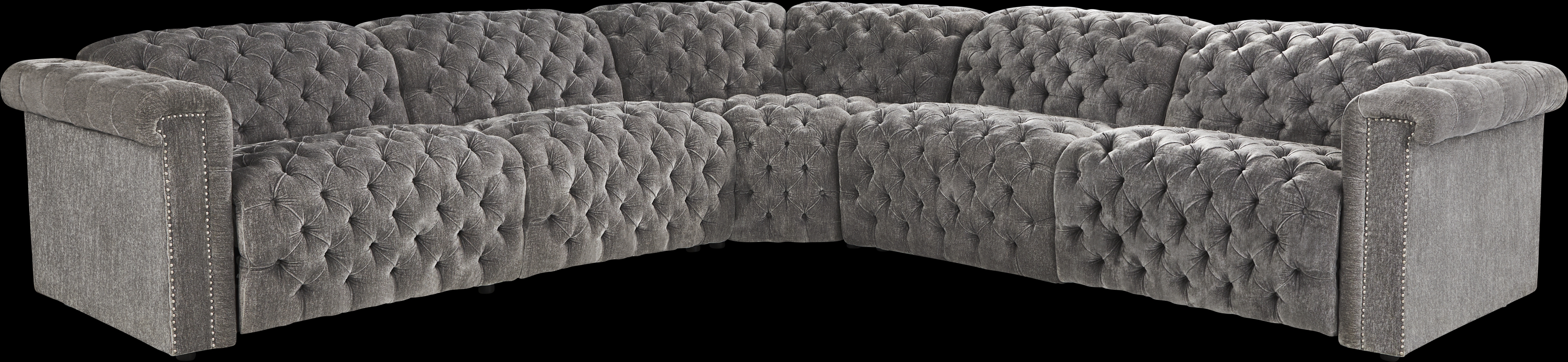 Westminster Gray 7 Pc Dual Power Reclining Sectional Living Room - Thumbnail - Image 3