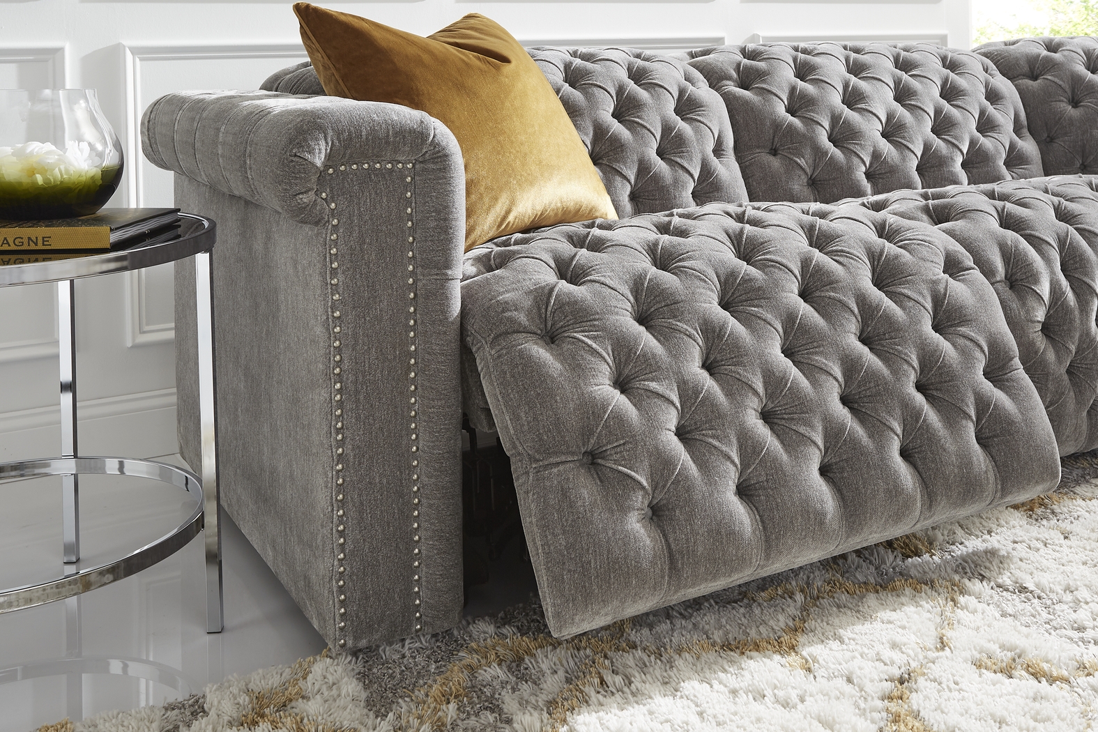 Westminster Gray 7 Pc Dual Power Reclining Sectional Living Room - Thumbnail - Image 5