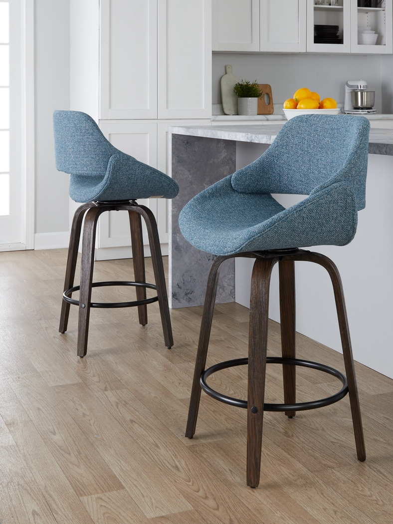Westnedge Blue Swivel Counter Height Stool, Set of 2 - Thumbnail - Image 8