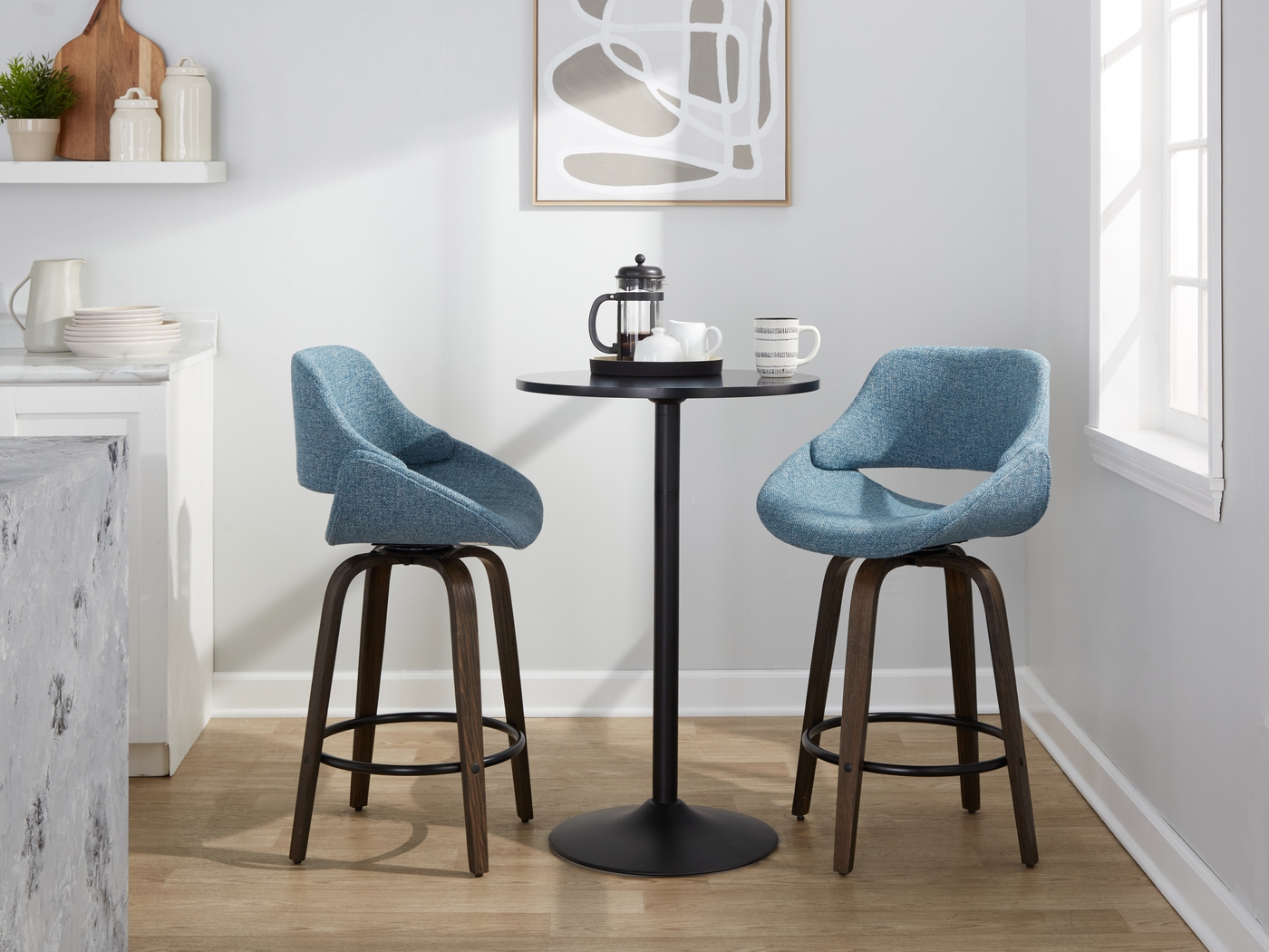 Westnedge Blue Swivel Counter Height Stool, Set of 2 - Thumbnail - Image 10