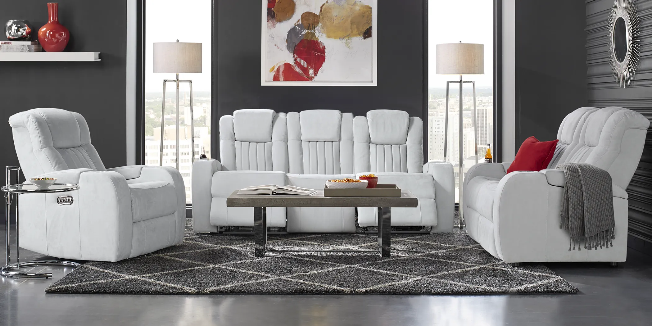 Weston Light Gray 2 Pc Living Room - Thumbnail - Image 1