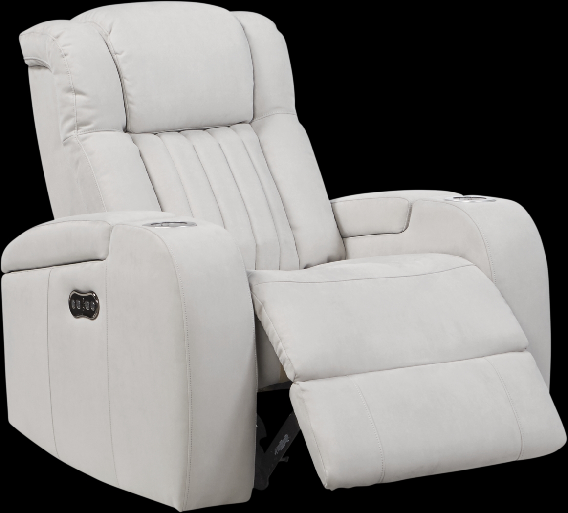Weston Light Gray Power Recliner - Thumbnail - Image 2