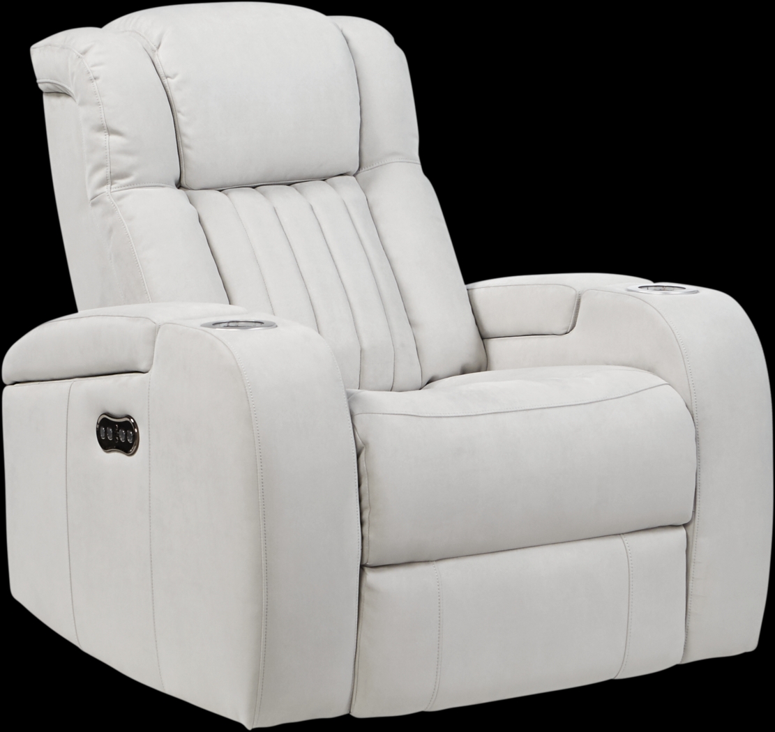 Weston Light Gray Power Recliner - Thumbnail - Image 1