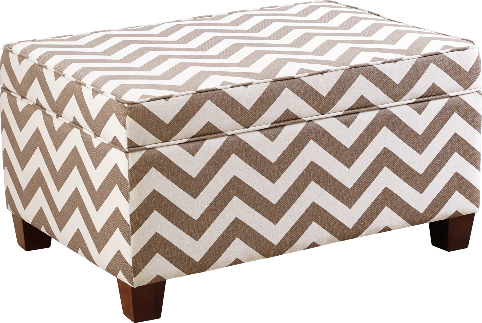 Weston Vibes Beige Storage Ottoman - Thumbnail - Image 1