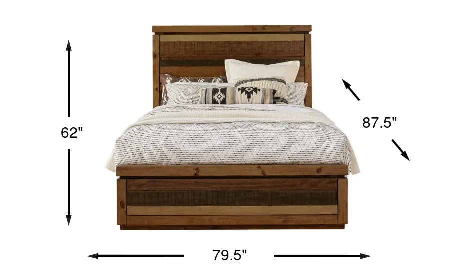 Cindy Crawford Westover Hills Brown Dark Wood 3 Pc King Panel Bed