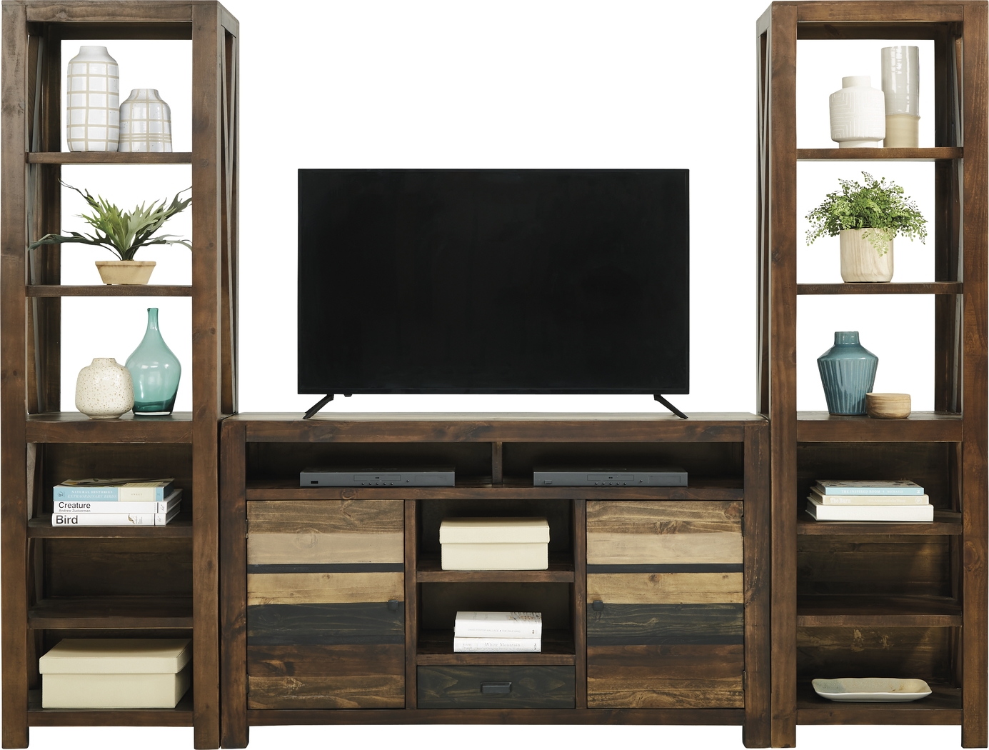 Westover Hills Brown 3 Pc Wall Unit with 60 in. Console - Thumbnail - Image 2