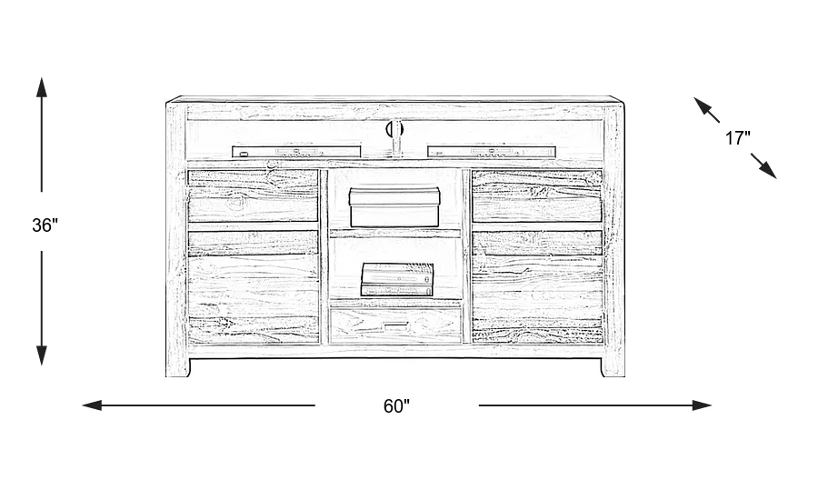 Dimension Image. Please refer to the Dimension Tab on this page for dimension details.
