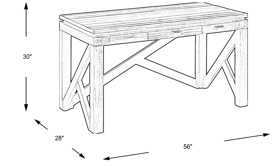 Dimension Image. Please refer to the Dimension Tab on this page for dimension details.