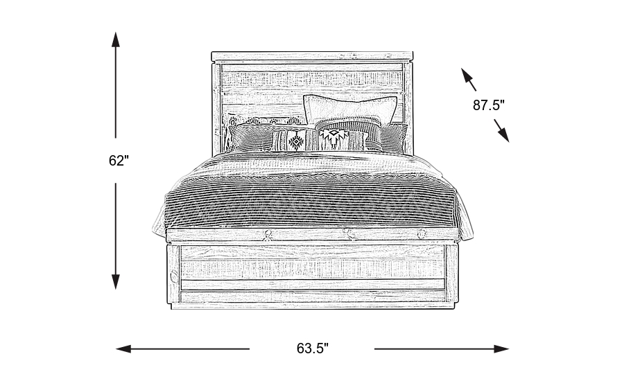 Dimension Image. Please refer to the Dimension Tab on this page for dimension details.