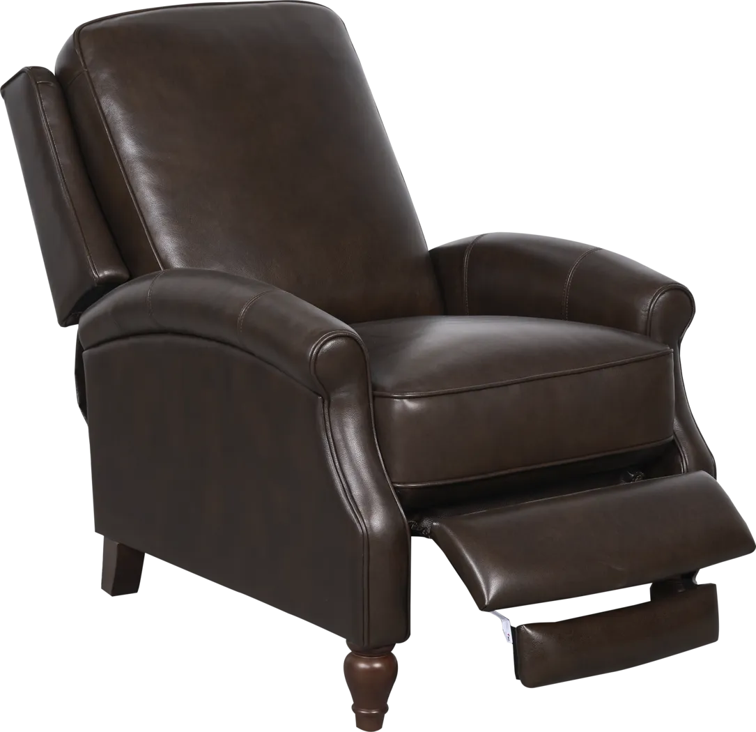 Westport Chocolate Leather Push Back Recliner - Thumbnail - Image 4