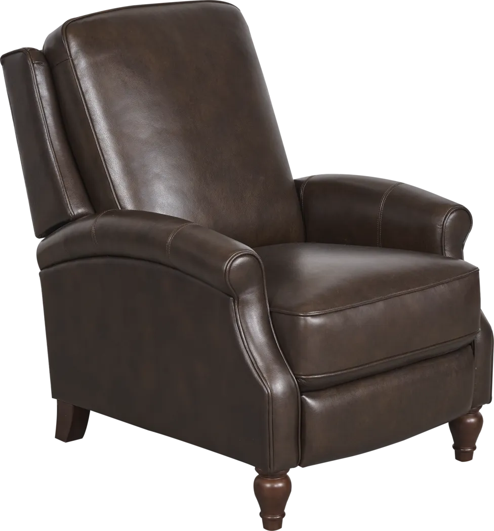 Westport Chocolate Leather Push Back Recliner - Thumbnail - Image 1