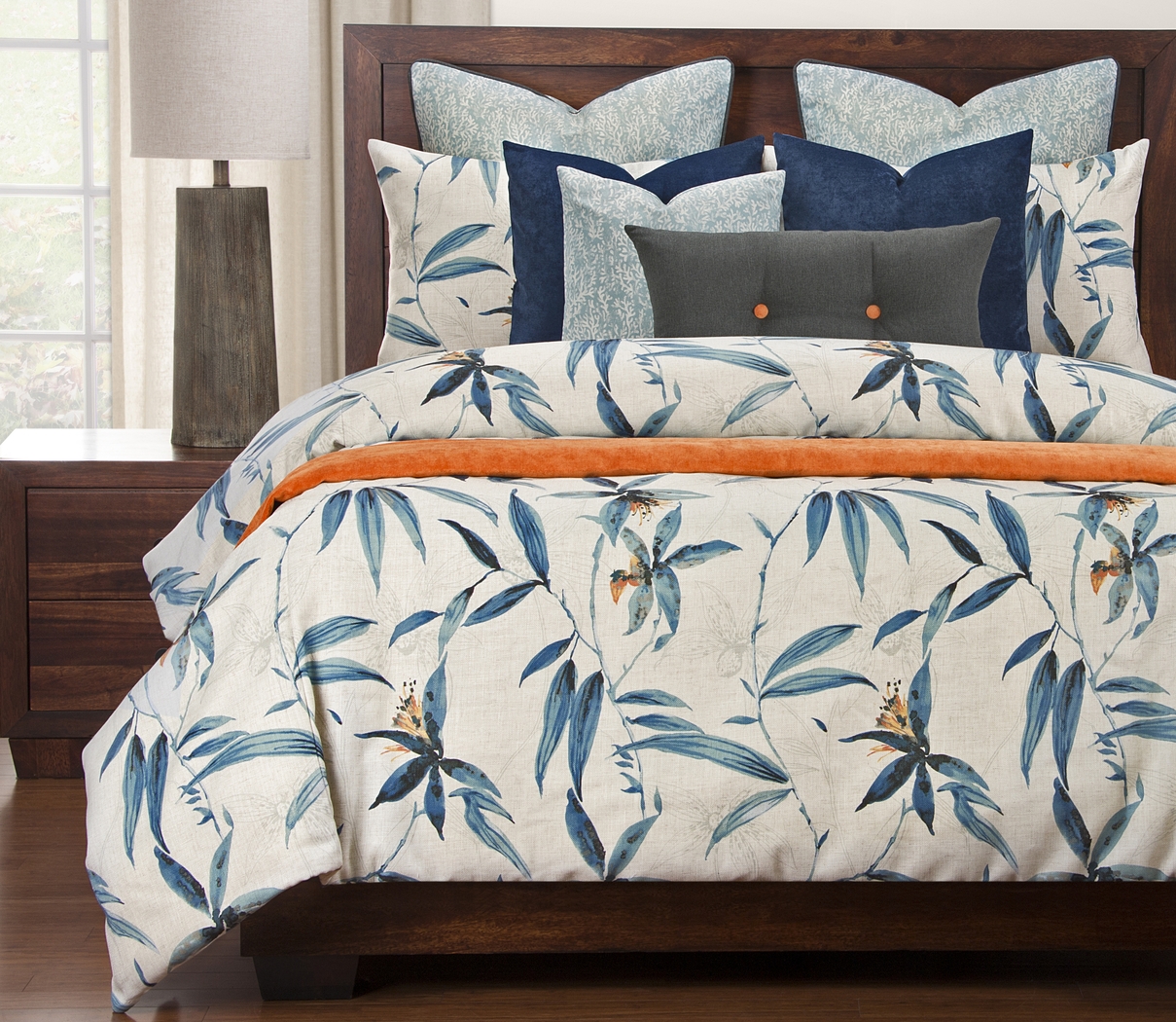 Westport Heights Blue 12 Pc King Duvet Set - Thumbnail - Image 1