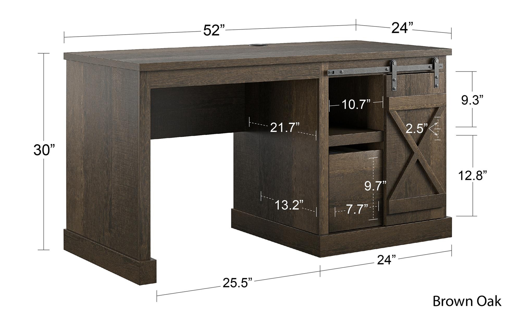 Westrae Oak Desk - Thumbnail - Image 12