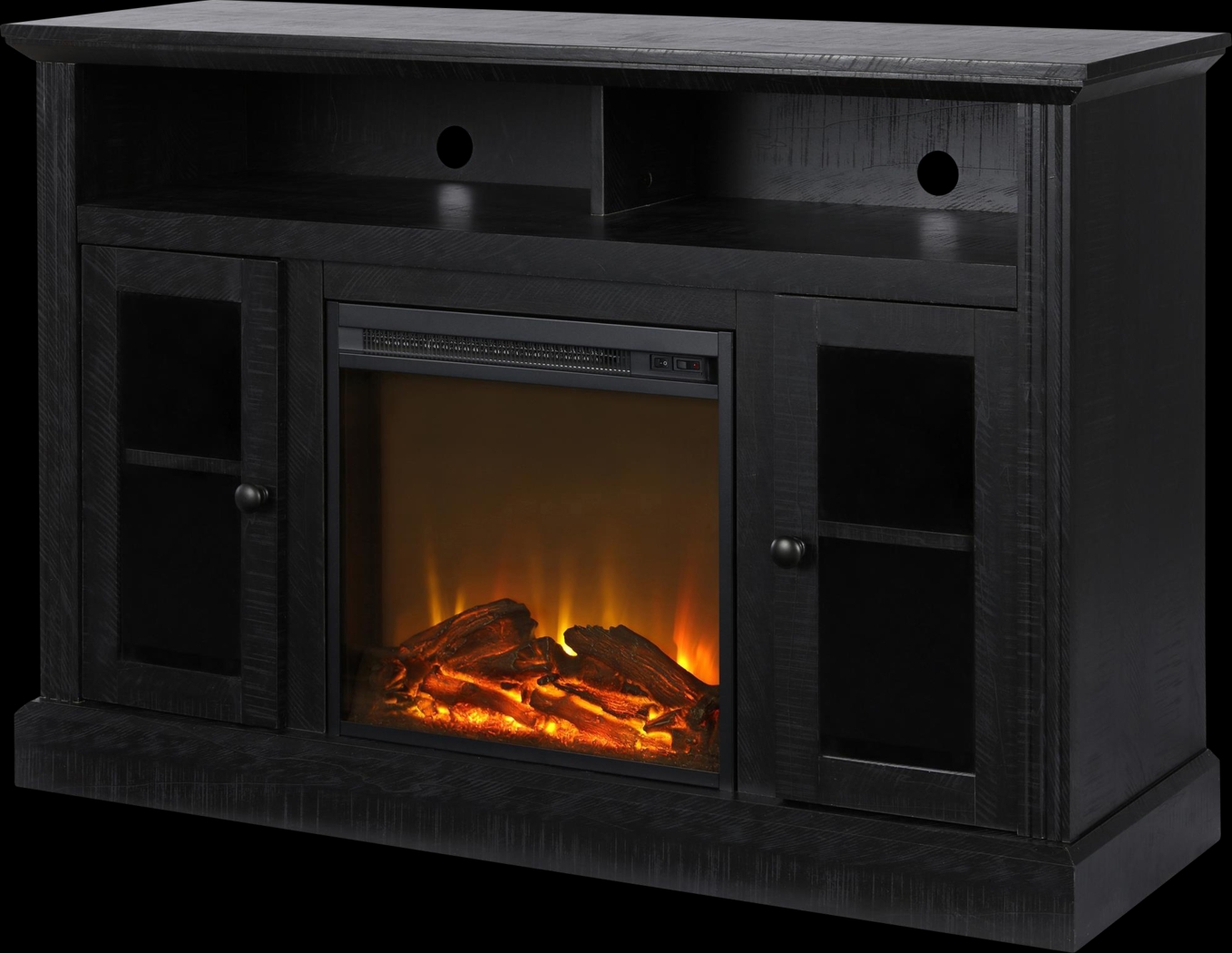 Westral Black 47 in. Console with Electric Fireplace - Thumbnail - Image 2