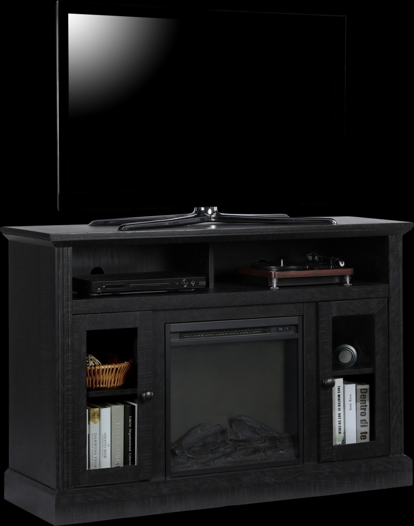Westral Black 47 in. Console with Electric Fireplace - Thumbnail - Image 1
