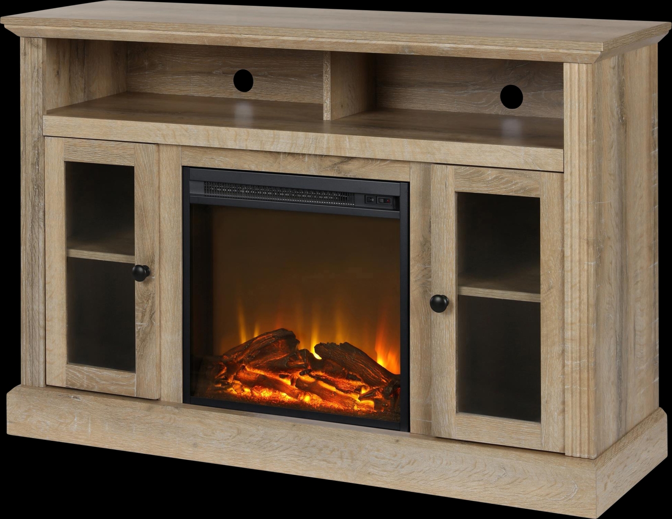 Westral Brown 47 in. Console with Electric Fireplace - Thumbnail - Image 2