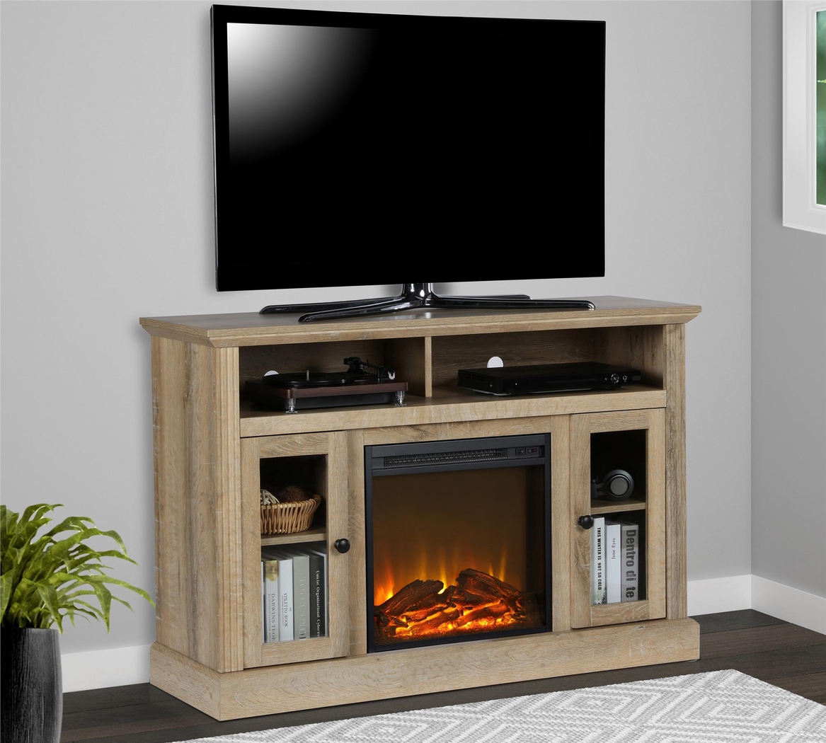 Westral Brown 47 in. Console with Electric Fireplace - Thumbnail - Image 8
