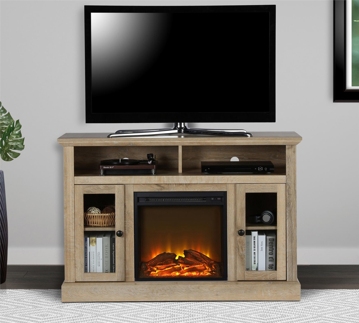 Westral Brown 47 in. Console with Electric Fireplace - Thumbnail - Image 9