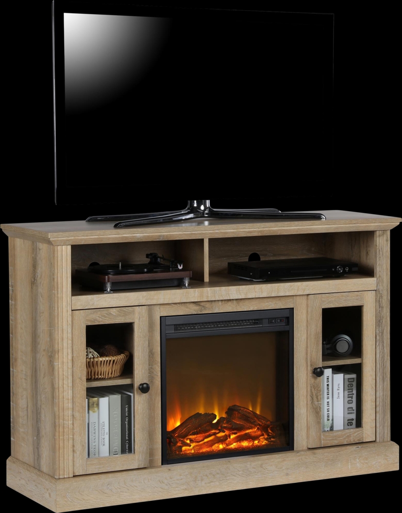 Westral Brown 47 in. Console with Electric Fireplace - Thumbnail - Image 1