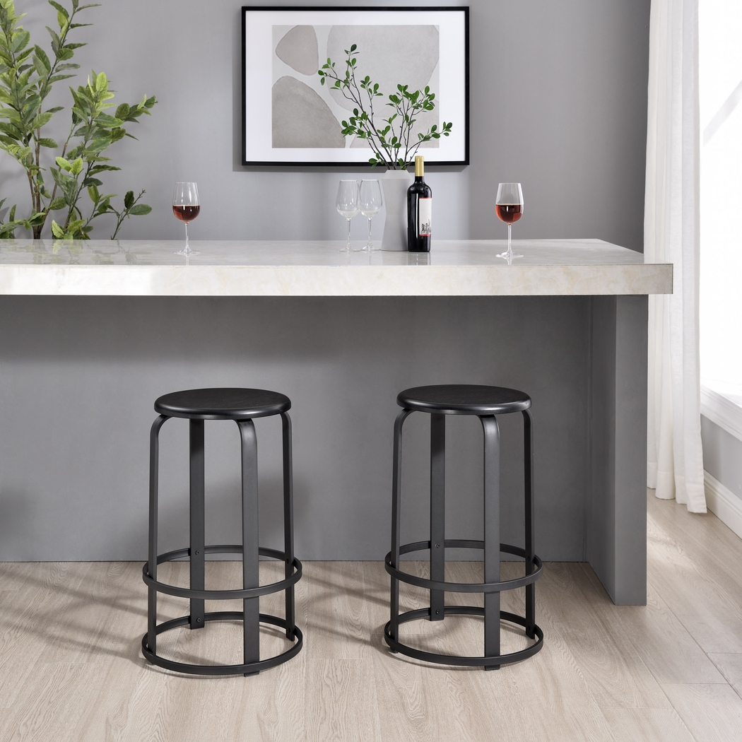 Westray Black Counter Height Stool - Thumbnail - Image 3
