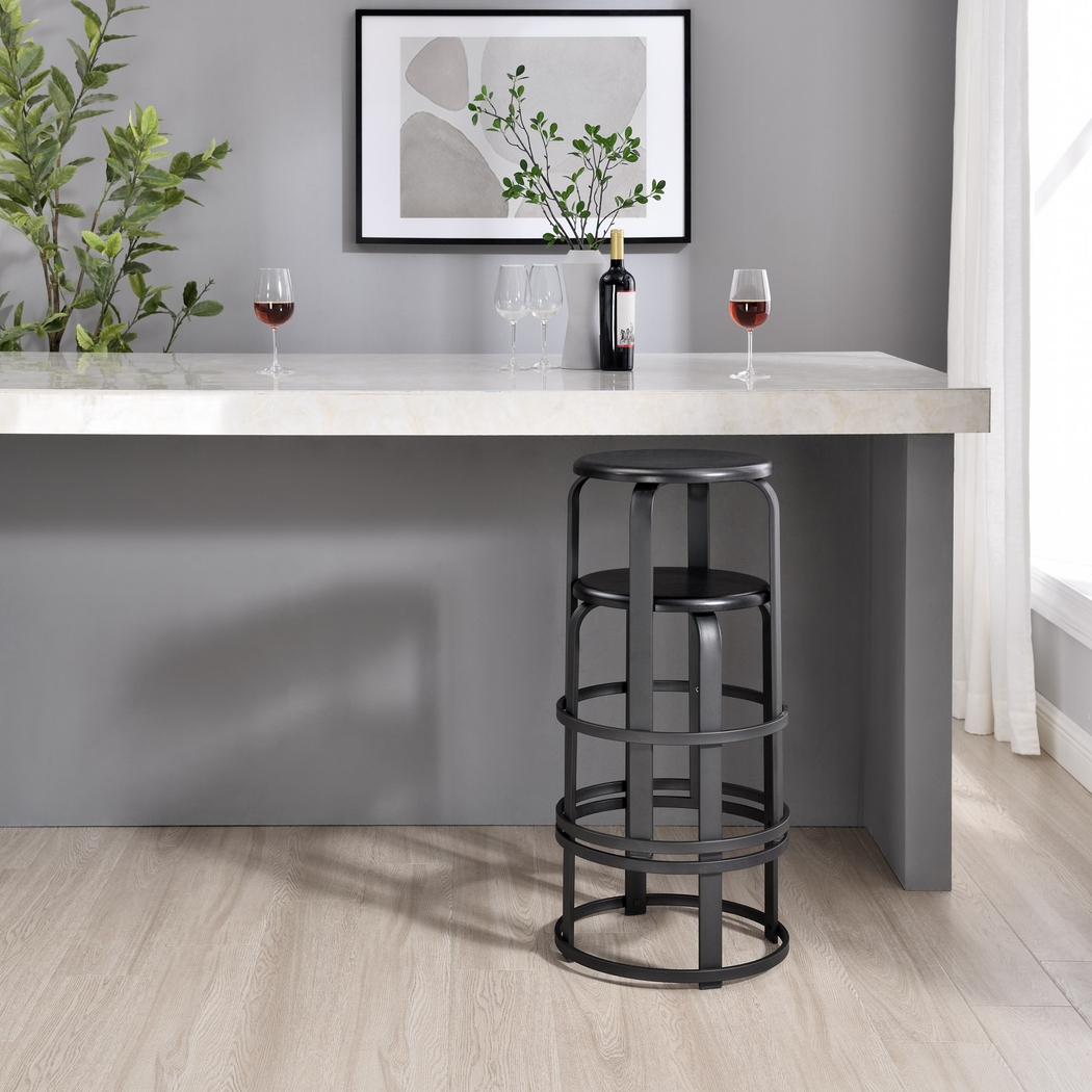Westray Black Counter Height Stool - Thumbnail - Image 4