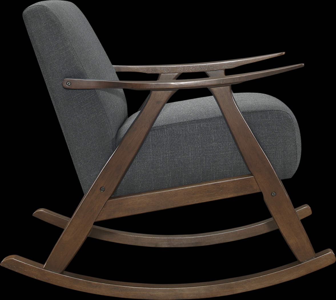 Westroll Dark Gray Rocking Chair - Thumbnail - Image 2